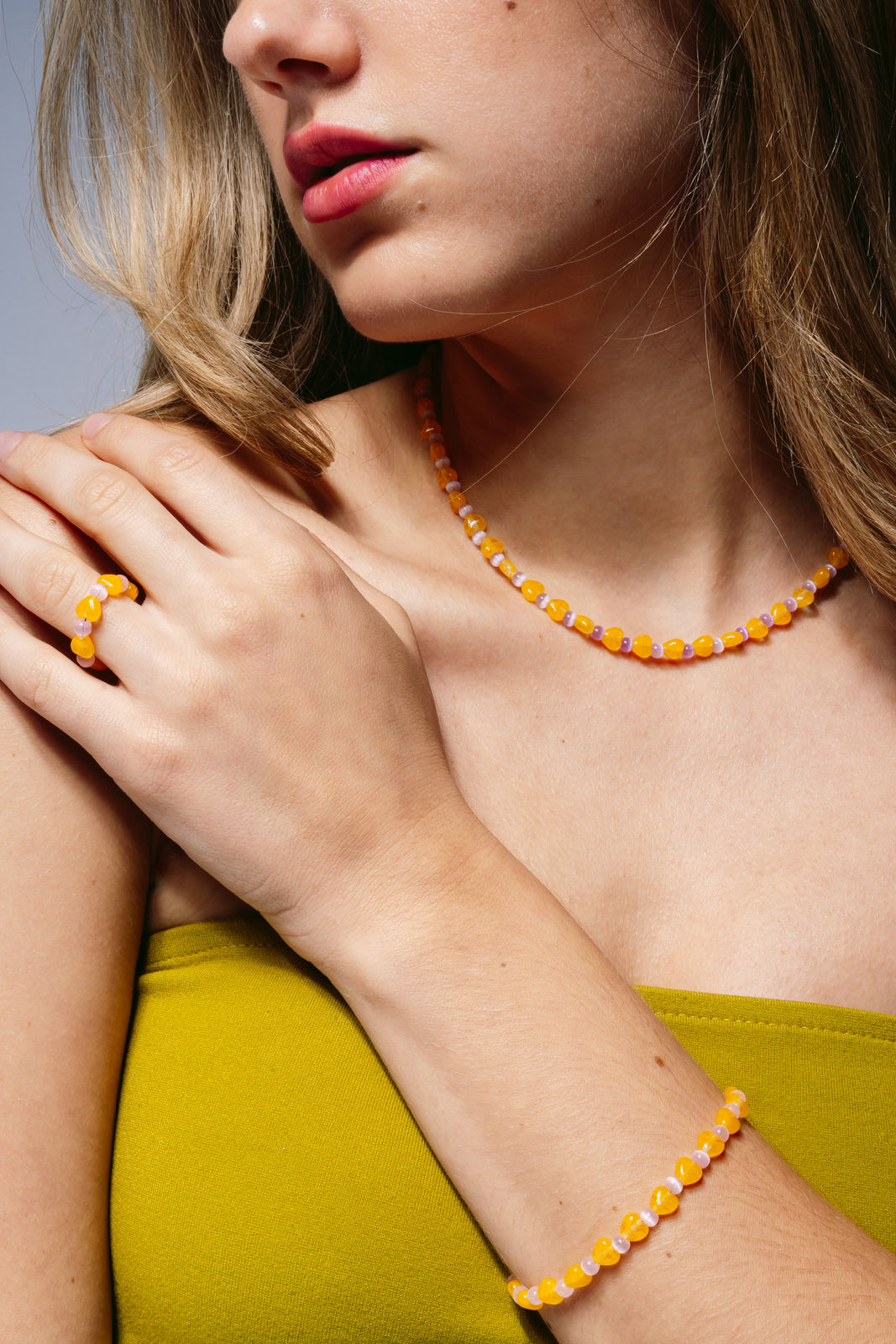 Mandarinen Herz Armband