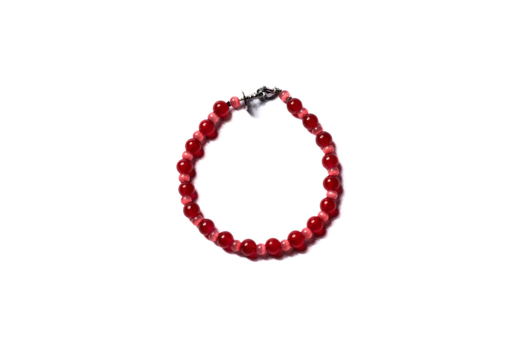 Handgemachtes Glasperlenarmband in Rot – Sisi & Cie Schmuck aus Linz